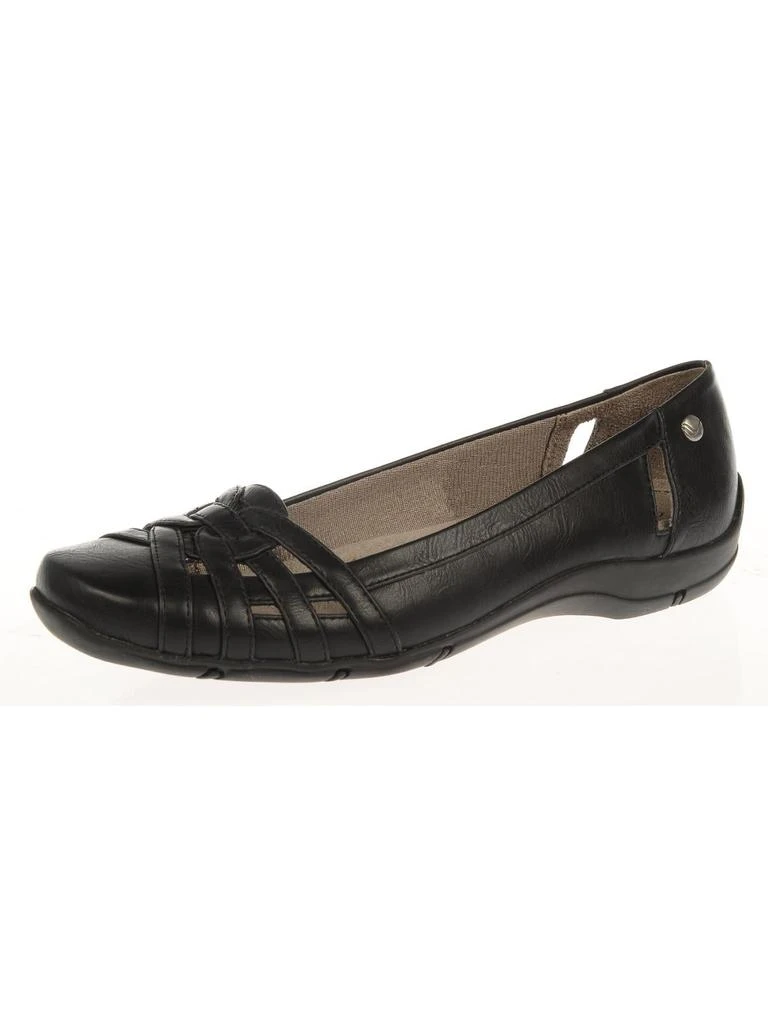 LifeStride Diverse  Womens Faux Leather Square Toe Flats 17