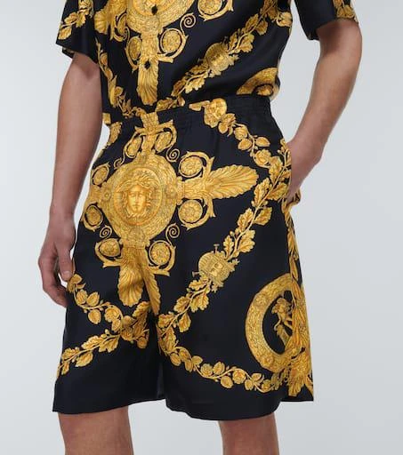 Versace Printed silk twill shorts 5