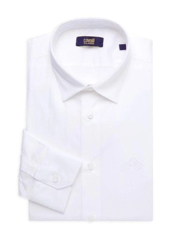 Cavalli Class by Roberto Cavalli Slim Fit Textured Dress Shirt 1
