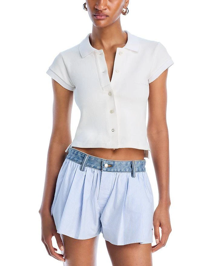 Alexander Wang Cropped Polo Cardigan 1