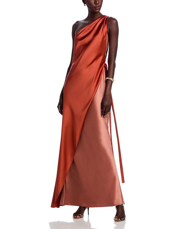 Amsale Layered Asymmetric Gown