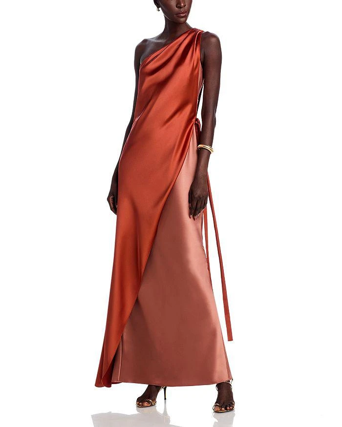 Amsale Layered Asymmetric Gown 1
