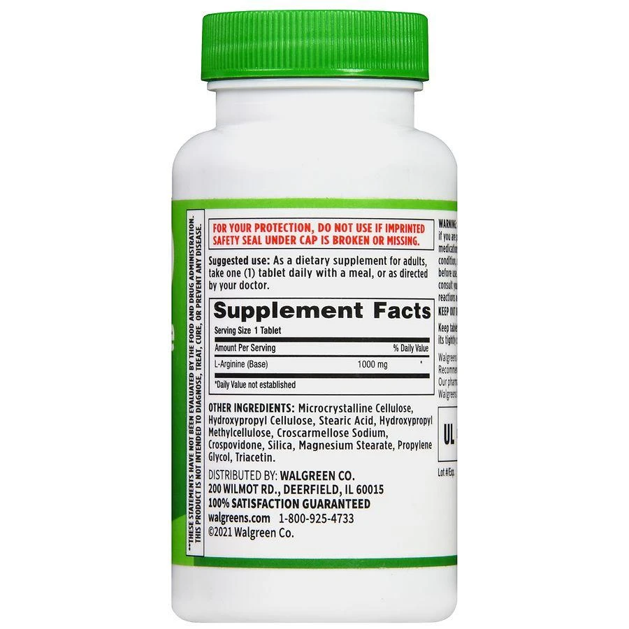Walgreens L-Arginine 1000 mg Tablets 3