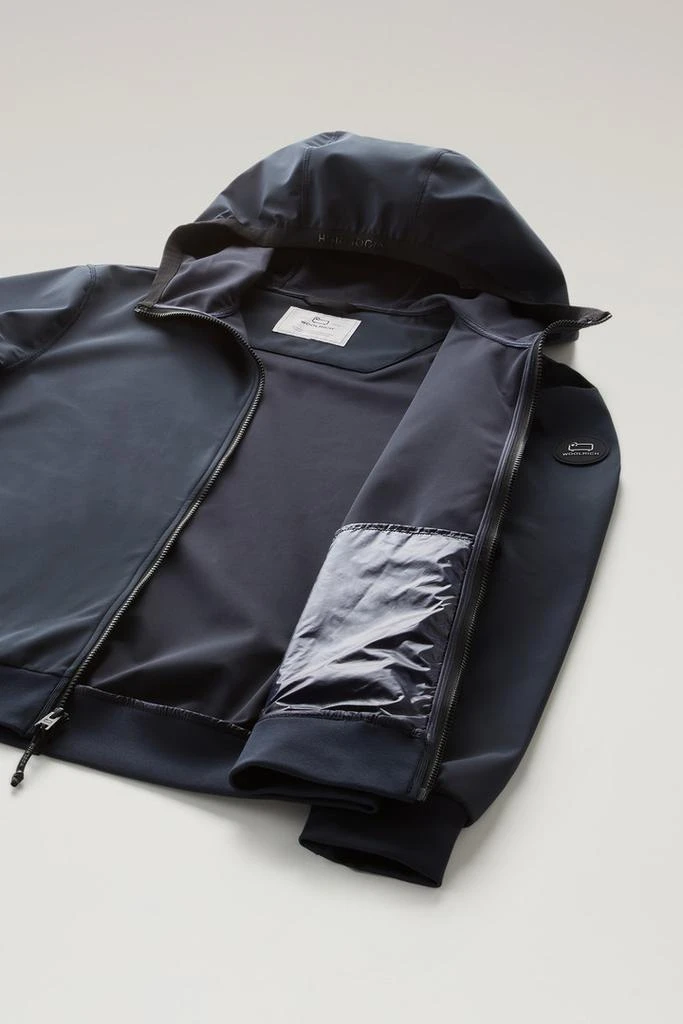 Woolrich Softshell Hooded Jacket - Men - Blue 5