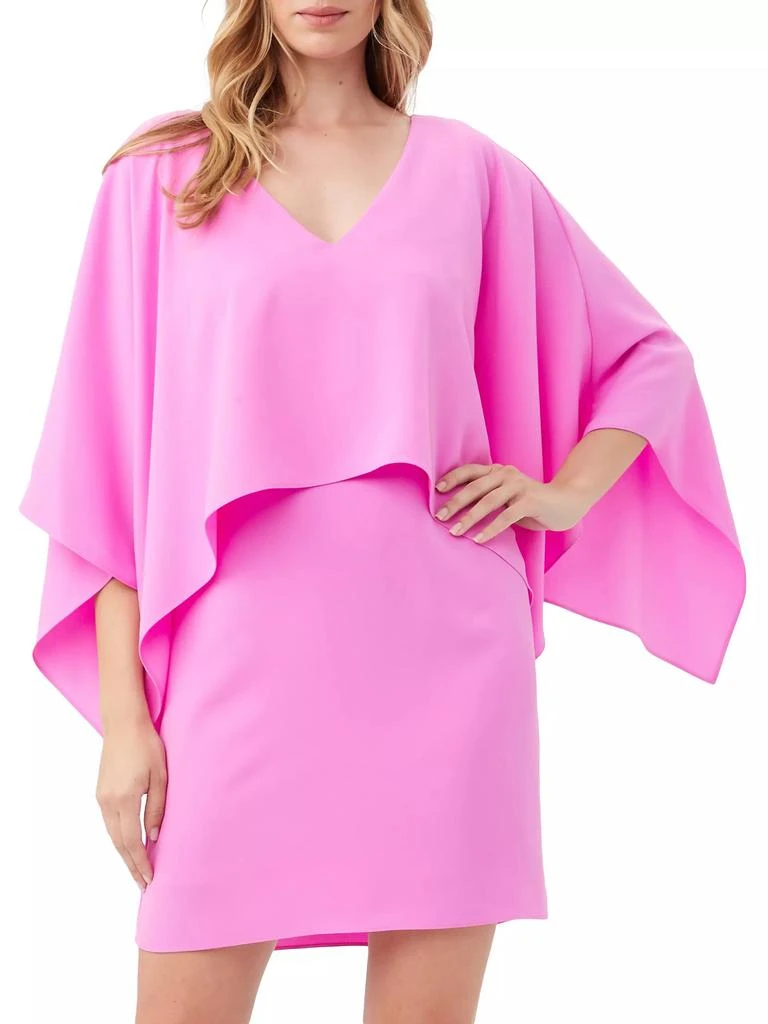 Trina Turk Azzurra Layered Cape Minidress 4
