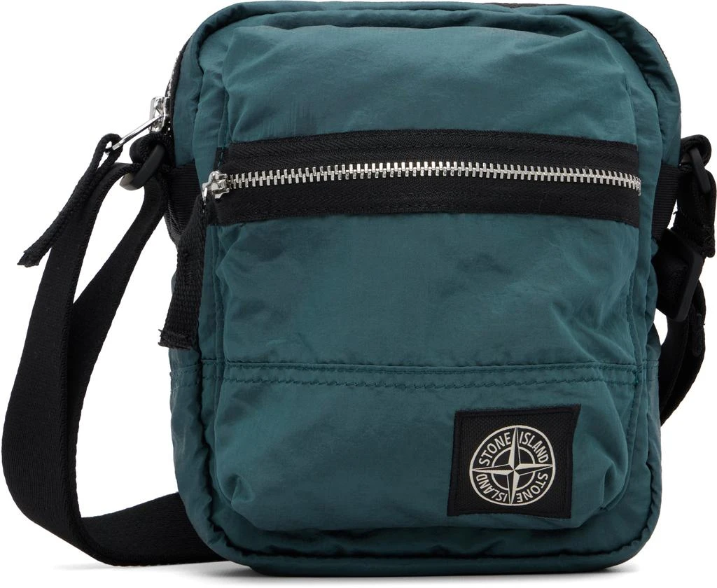 Stone Island Green 9200015 Coated Nylon Metal ECONYL Pouch