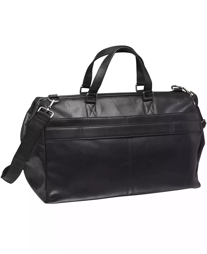 Mancini Leather Goods Men's Buffalo Dowel Rod Duffle Bag for Carry-On Travel