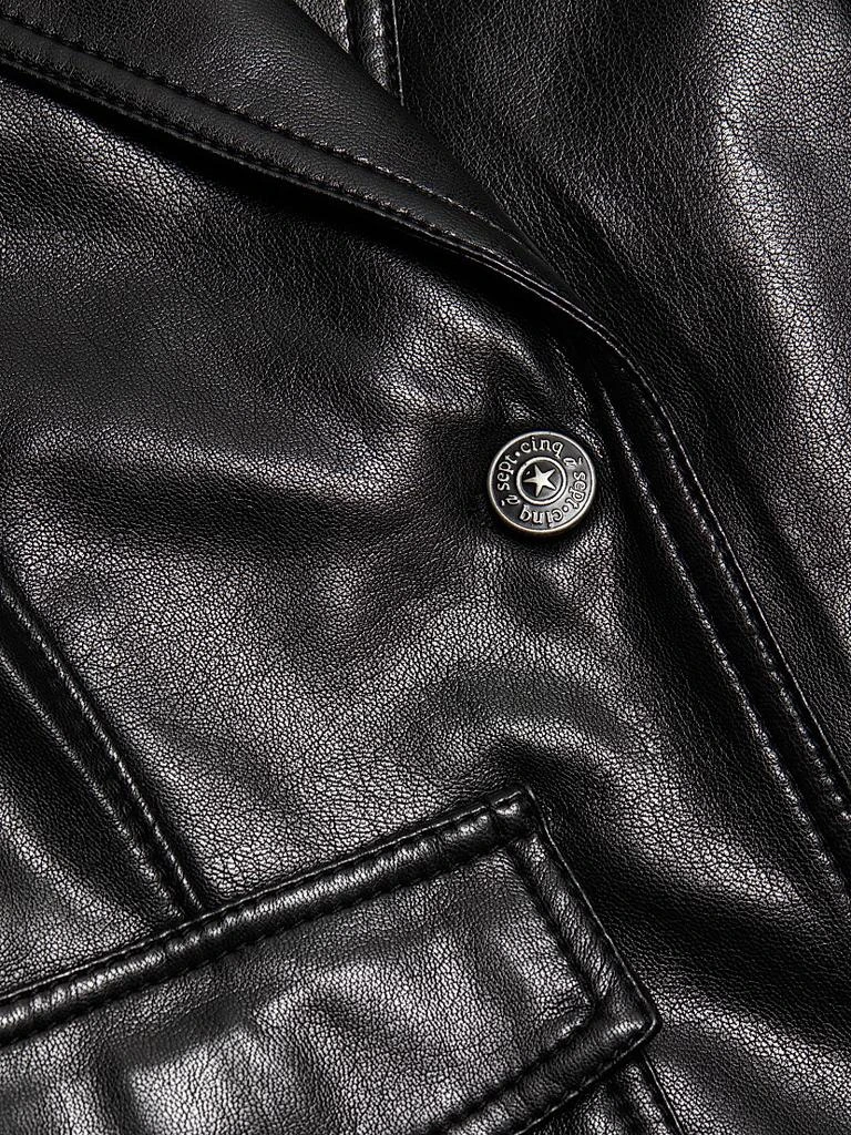 Cinq à Sept Louisa Vegan Leather Scrunched Jacket 7