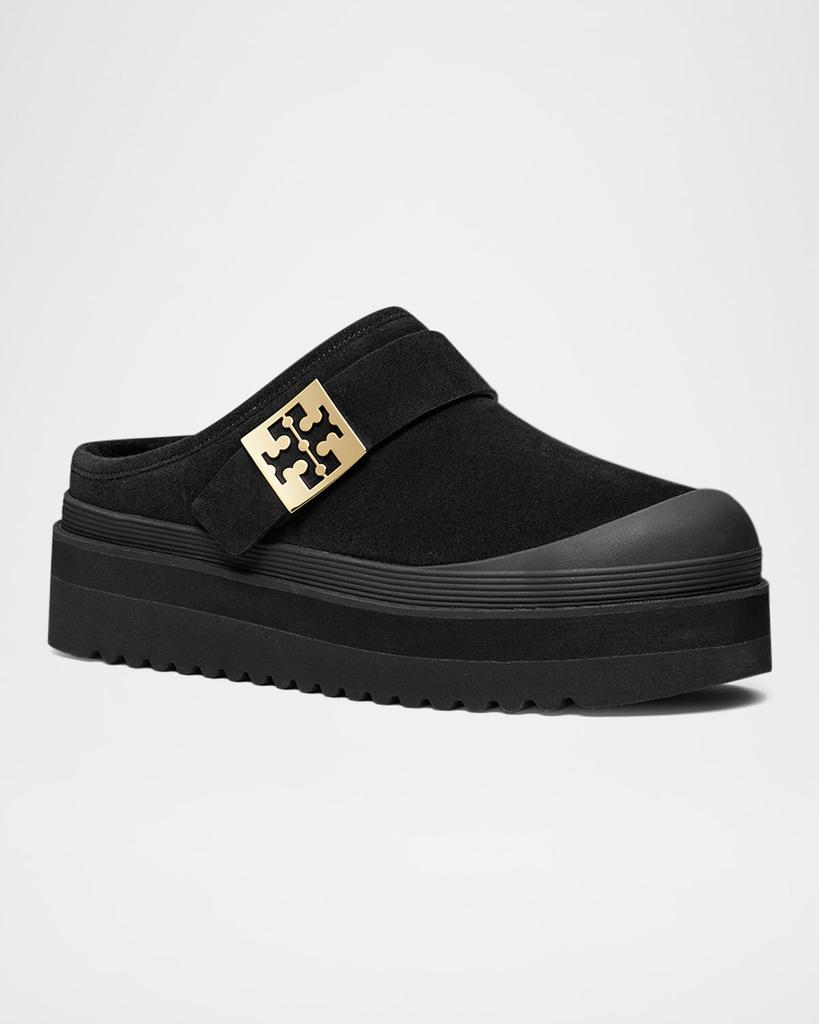 Tory Burch Mellow Shearling Platform Mules