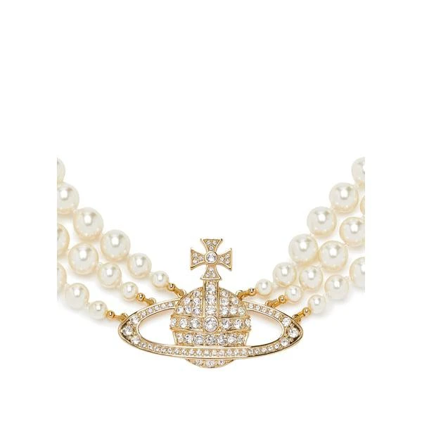 Vivienne Westwood Three Row Pearl Bas Relief necklace 1