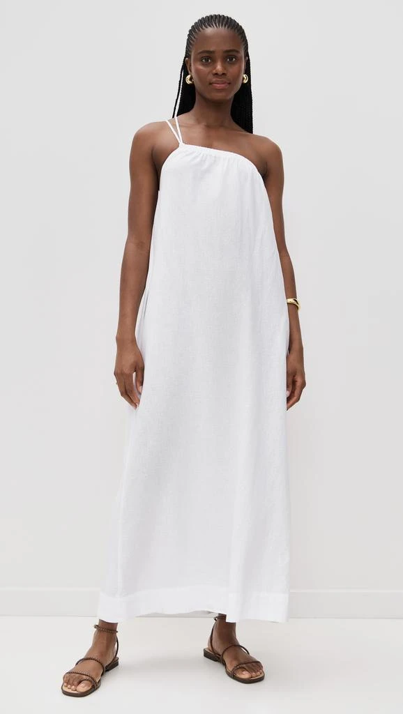 Stateside Linen Asymmetric Tie Maxi Dress 6