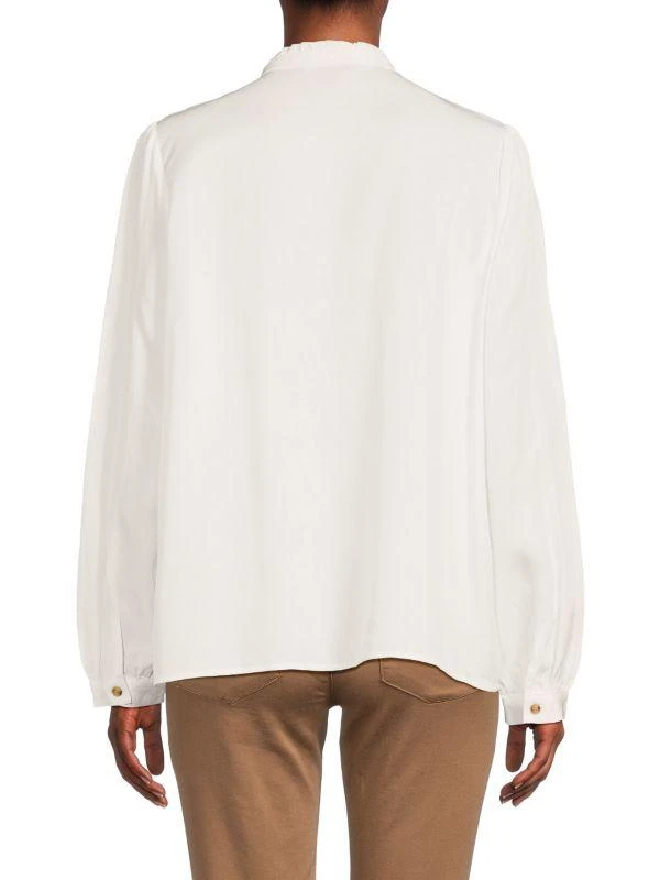 Saks Fifth Avenue Ruffle Chambray Shirt 2