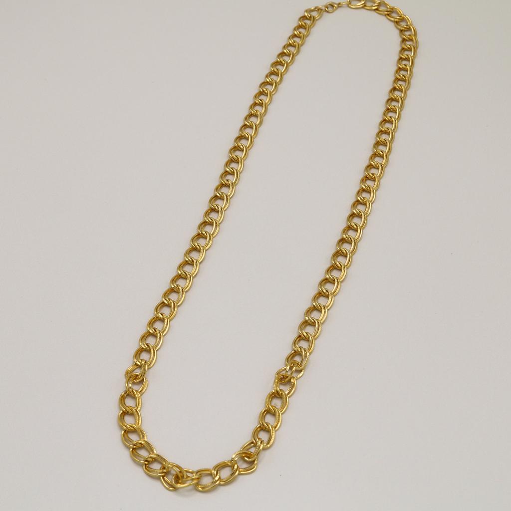 Orelia Vintage Vintage Double Etched Chain Link Necklace