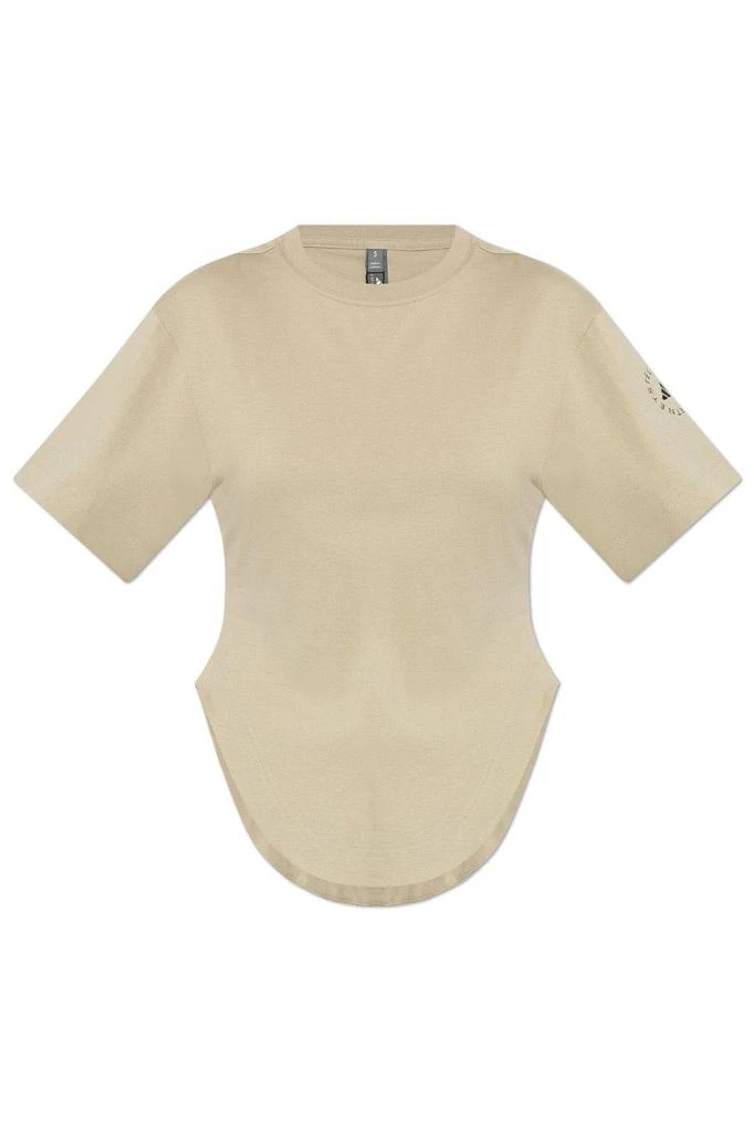 Adidas Logo Printed Curved Hem T-shirt 1
