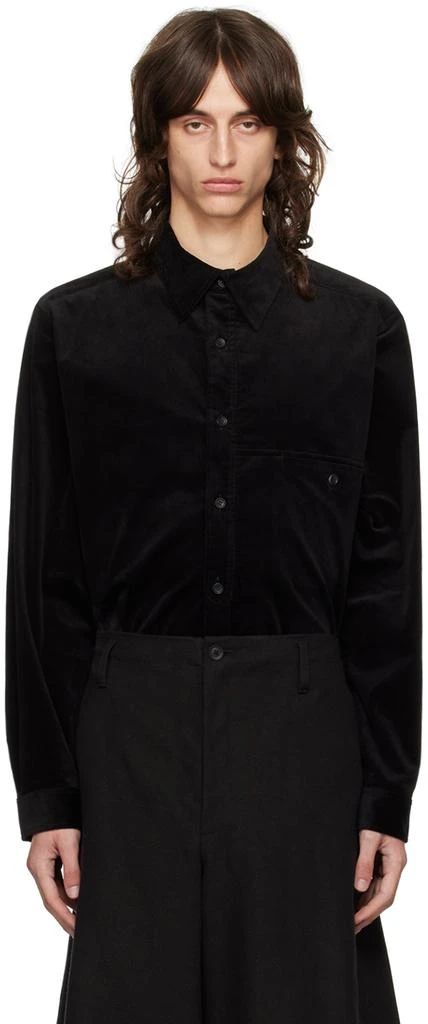 YOHJI YAMAMOTO Black M-Velveteen Shirt 1