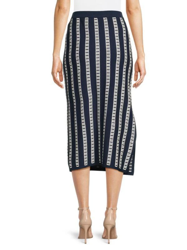 Tahari Textured Striped Pencil Skirt 2