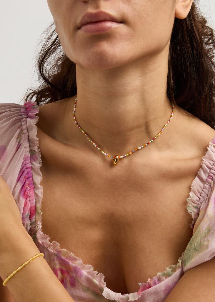 Anni Lu Piccolo 18kt gold-plated beaded necklace