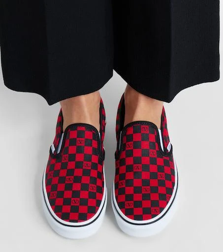 Valentino x Vans VLogo checked canvas slip-on sneakers 2