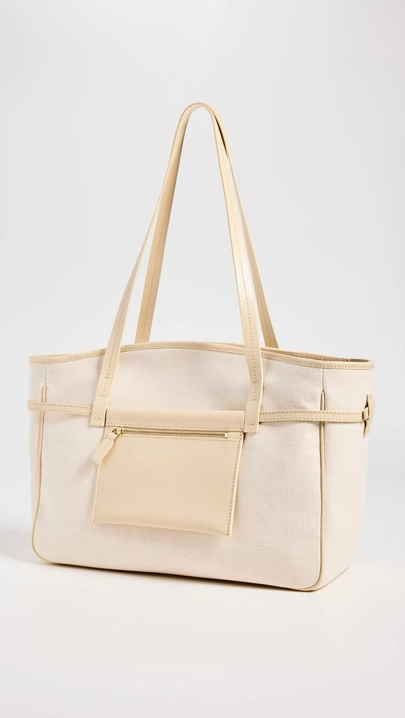 Manu Atelier XL Du Jour Canvas and Soft Calf Leather Tote 3