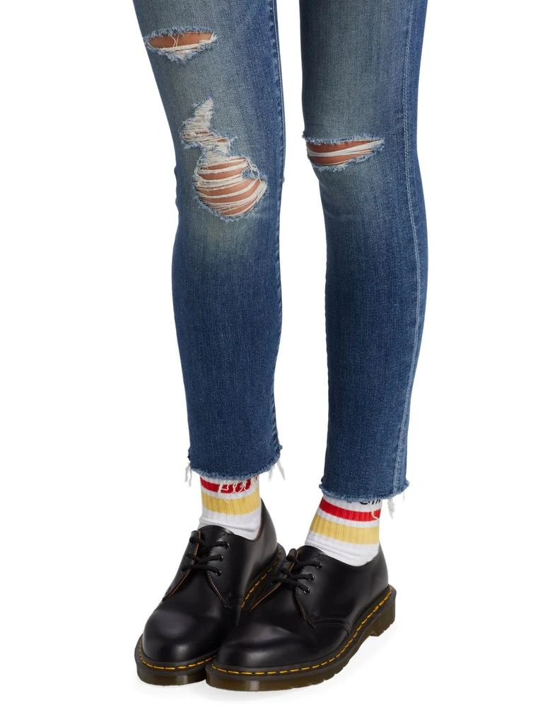 MOTHER The Swooner Fray Skinny Jeans 4