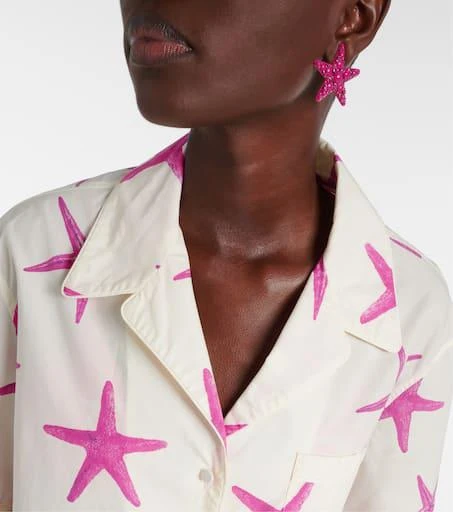 Valentino Starfish cropped cotton poplin shirt 5