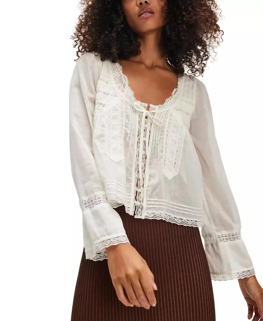 Free People Women's Embroidered Lace Shirt 1