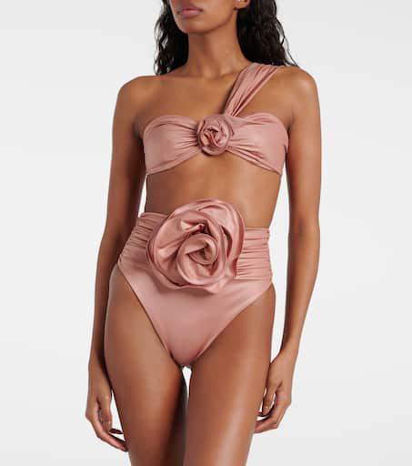 Magda Butrym Floral-appliqué bikini top - Swimwear - Save