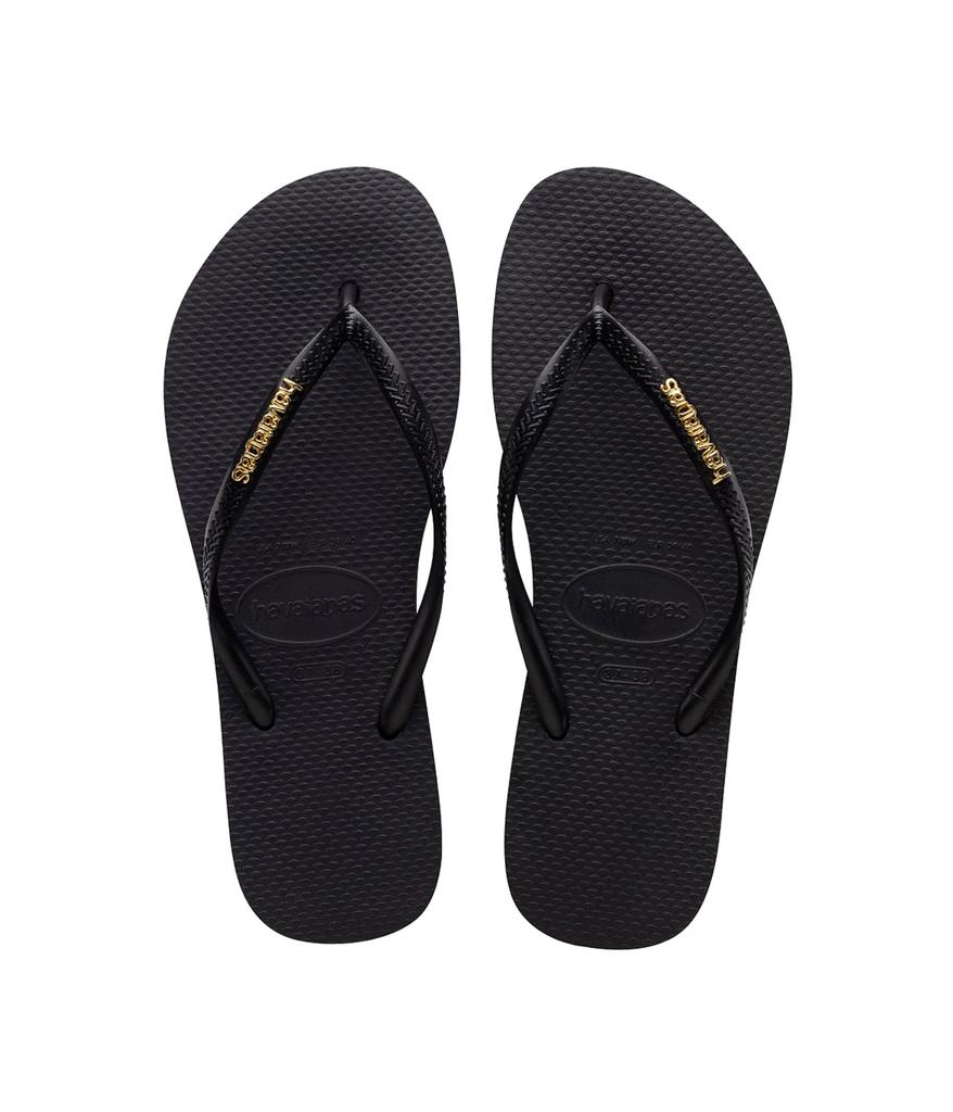 Havaianas Slim Logo Metallic Flip Flops