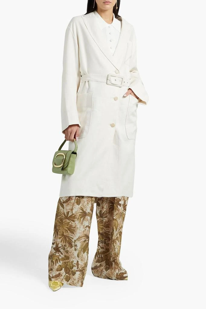 ZIMMERMANN Luminous belted linen-blend trench coat 2