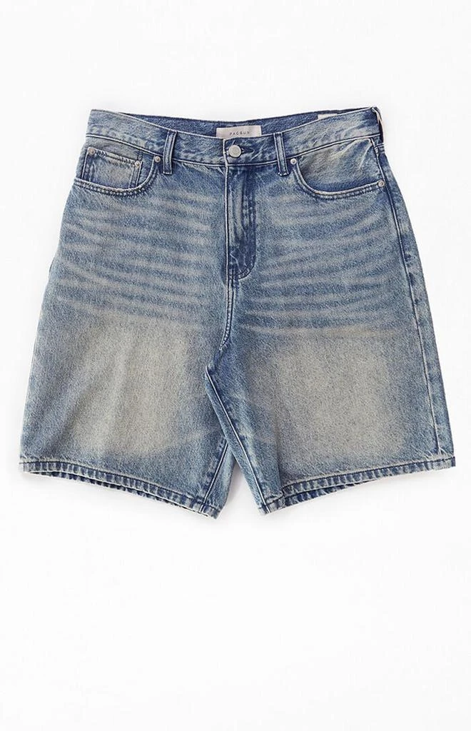 PacSun Medium Indigo Tint Baggy Denim Shorts 1