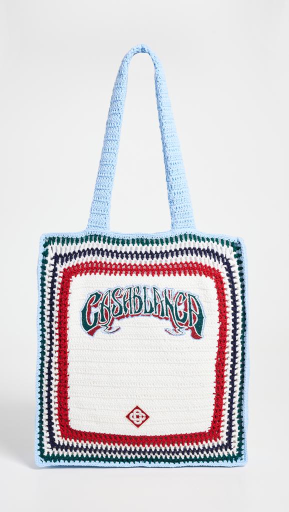 CasablancaカサブランカGradient Wave Crochet Toteトートバッグ Casablanca Ladies Gradient Wave Crochet Tote Bag - Tote Bags