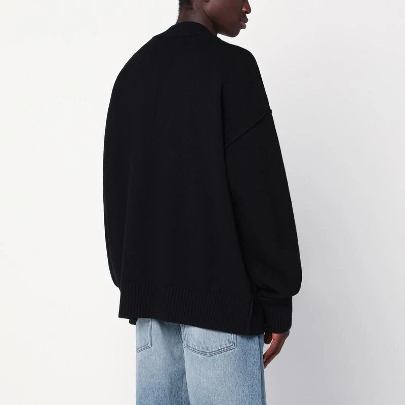 AMI Ami De Coeur heather grey wool cardigan 3