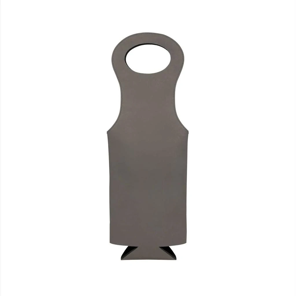 Creative Gifts International Leatherette Wine Holder - 14.5" In Grey 2