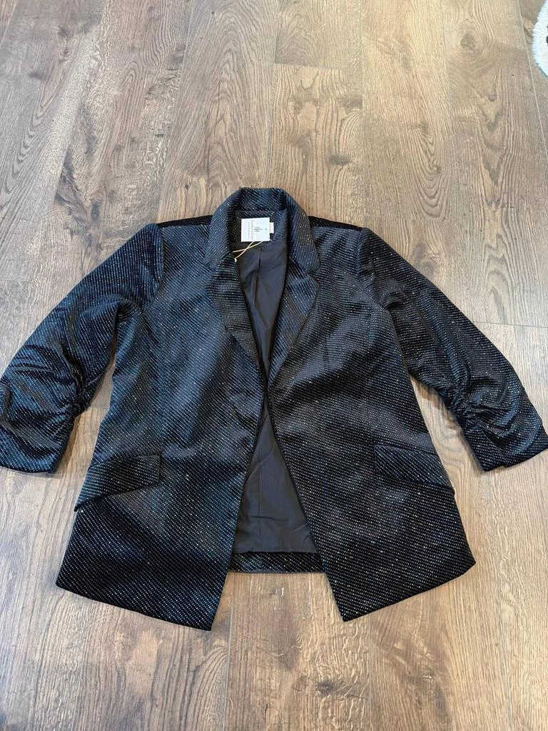 SKIES ARE BLUE Skies Are Blue - Sparkle Velvet Blazer 3