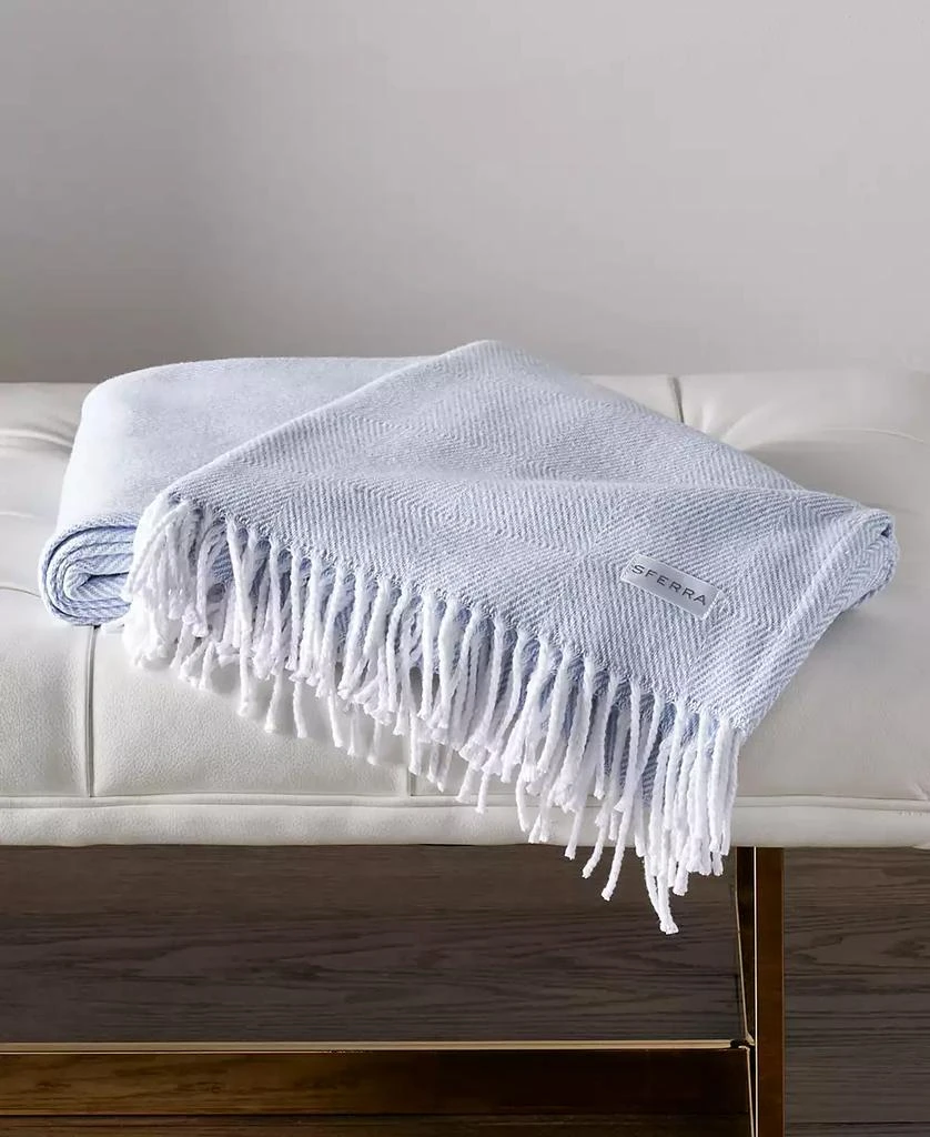 Sferra Capriana Brushed Cotton Throw, 51" x 71" 1