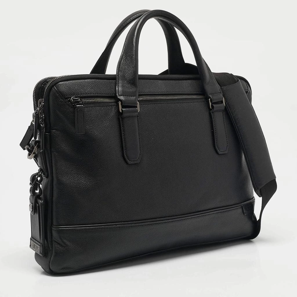 Tumi Tumi Black Leather Double Zip Briefcase Bag 3