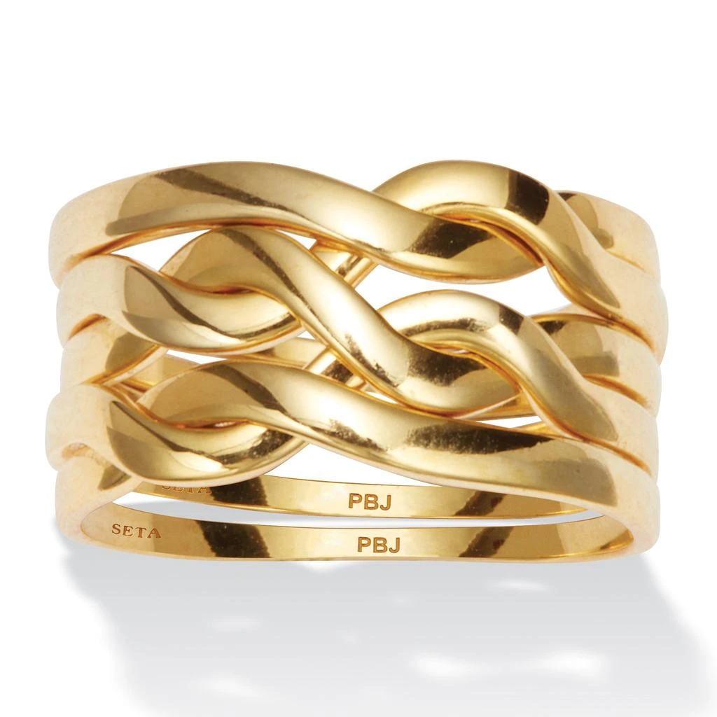 Palm Beach Jewelry 14k Yellow Gold-plated Puzzle Ring