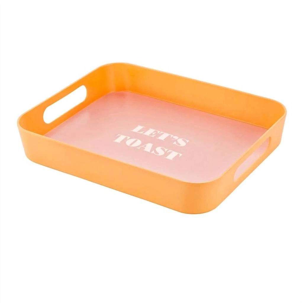 SLANT COLLECTIONS Let
s Toast Bar Tray In Orange 2