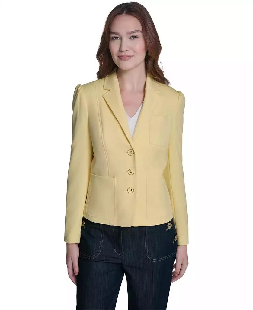 Tommy Hilfiger Women
s Puff Sleeve Notch Collar Blazer