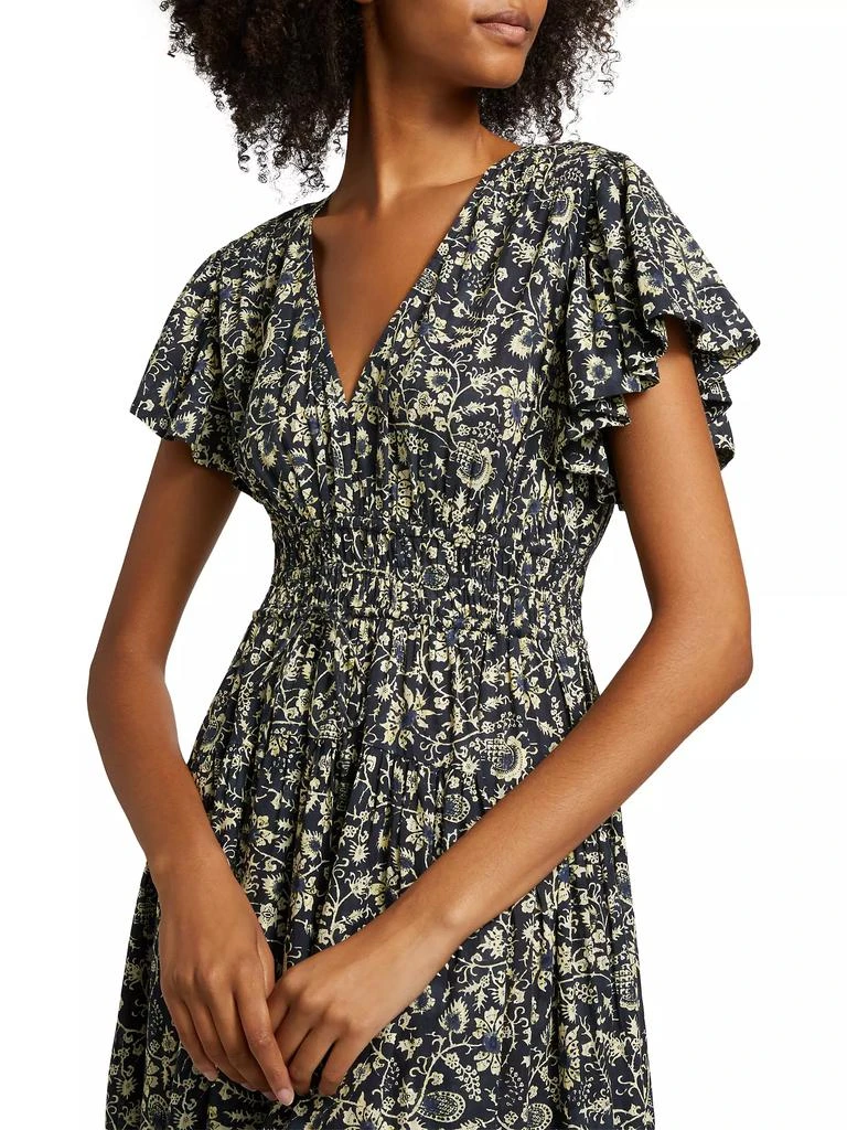 Ulla Johnson Lyria Floral Cotton-Blend Midi-Dress 6