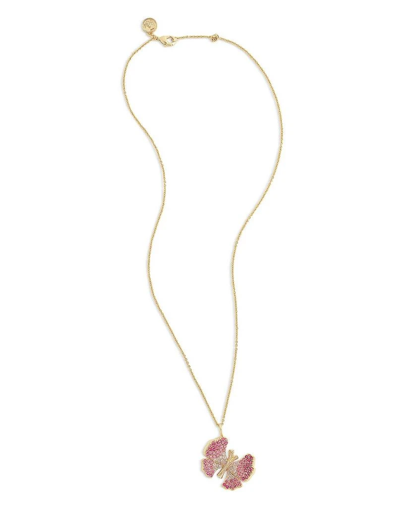 Anabel Aram Pavé Butterfly Pendant Necklace in 18K Gold Plated, 16" 1