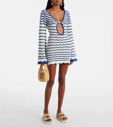Bananhot Rey striped crochet beach dress 2