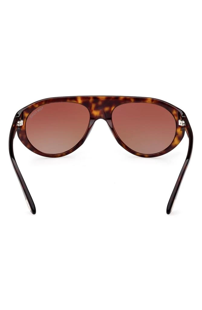 Tom Ford Rex-02 57mm Aviator Sunglasses 5