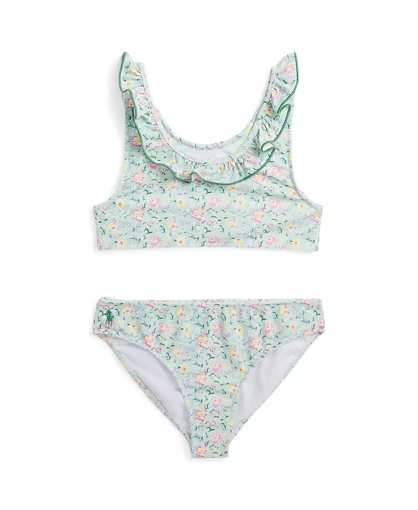 Ralph Lauren Big Girls Floral Ruffled Two-Piece Swimsuit 1
