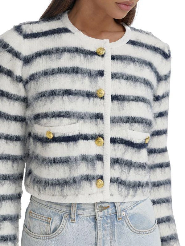 4th & Reckless Janae Striped Shaggy Cardigan 4