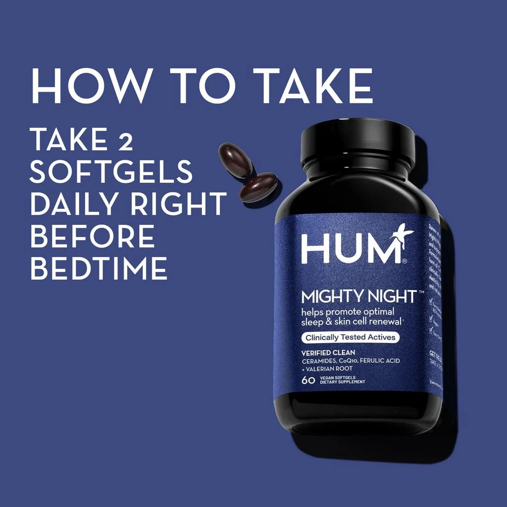 Hum Nutrition Mighty Night Overnight Renewal Supplement 6