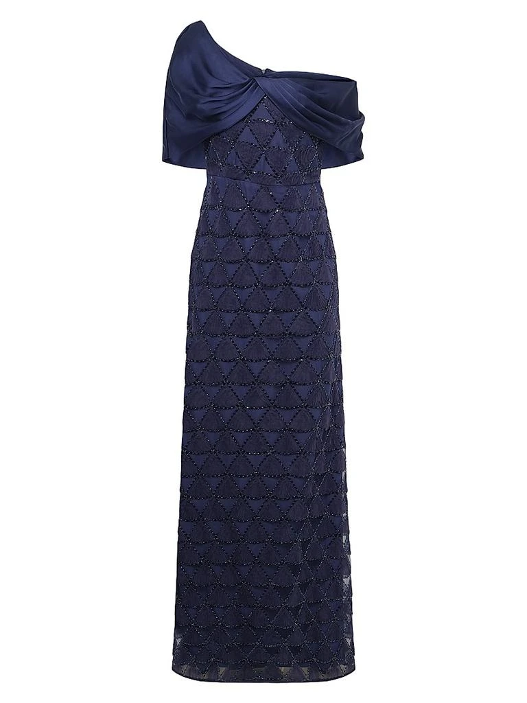 Theia Anabella Textured Tulle Gown