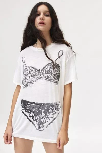 Silence + Noise Silence + Noise Burnout Undies Graphic T-Shirt Dress 1