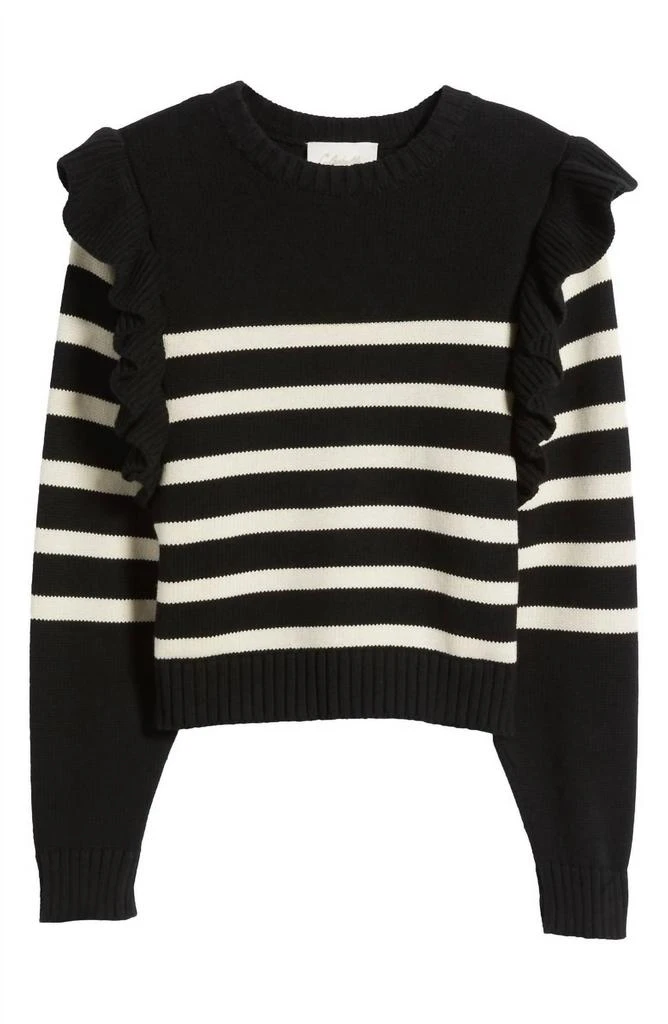Cleobella Blair Sweater In Black/ivory 5