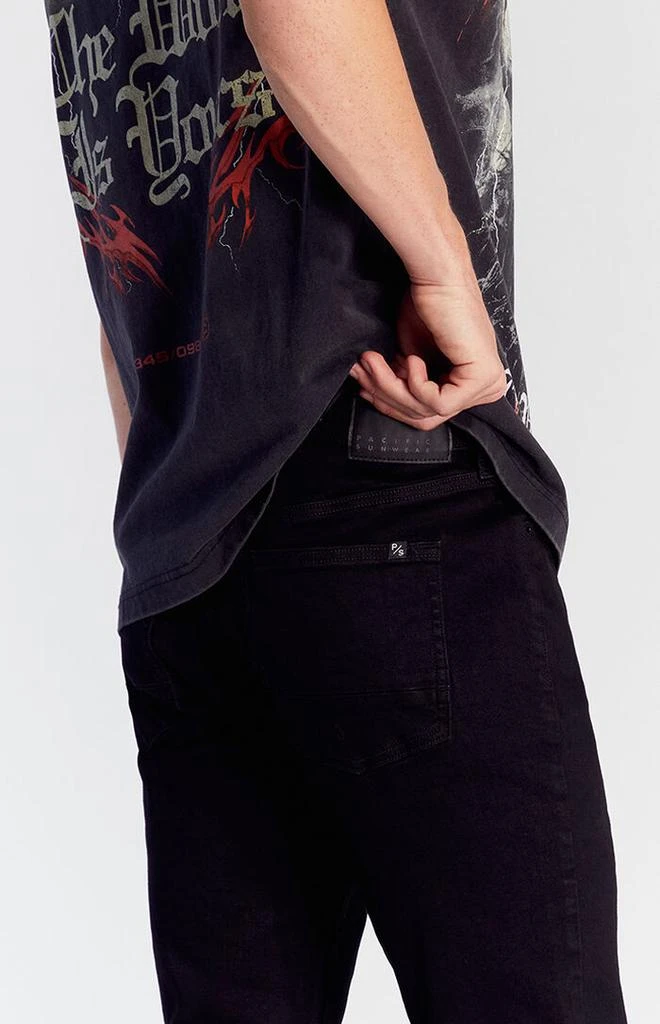 PacSun High Stretch Black Stacked Skinny Jeans 5